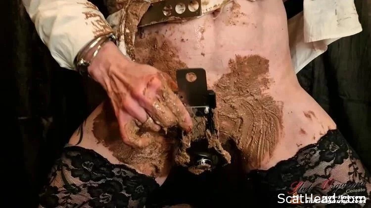 Secretary Covered In Feces With Chastity Device - SlutOrgasma